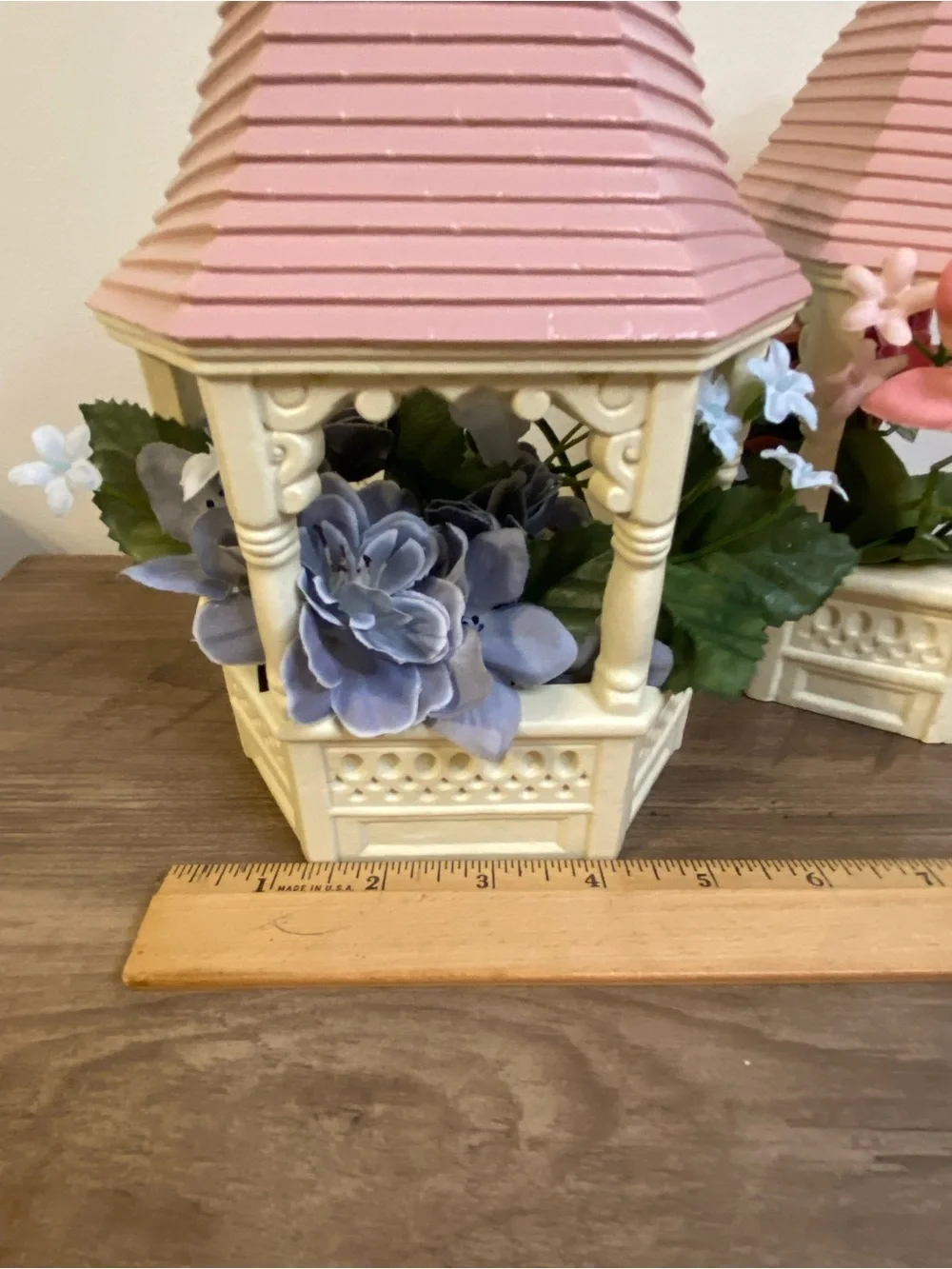 Burwood Products Wall Planters Vintage Gazebo MCM 1989 Pair Cottagecore Decor